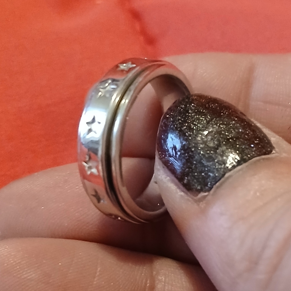 925 Sterling Silver Star Pattern Ring Sale! - image 1